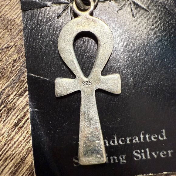 Vintage Sterling Silver Ankh Pendant - Picture 2 of 2